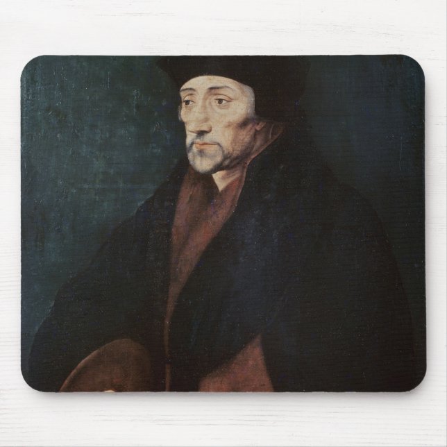 Mousepad Retrato de Desiderius Erasmus de Rotterdam (Frente)