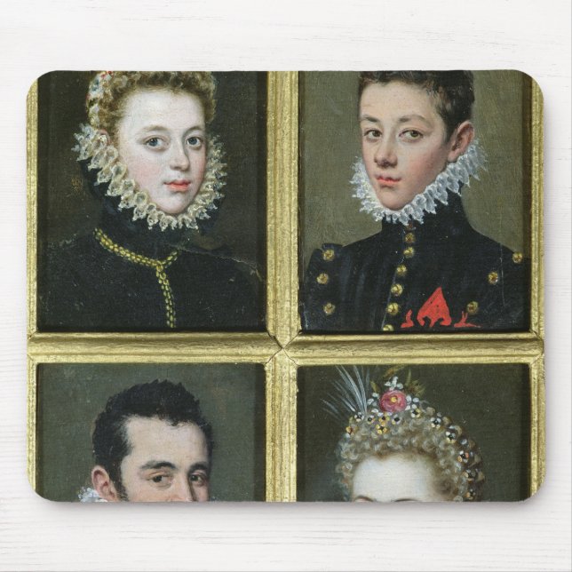 Mousepad Retrato de dois homens e de duas mulheres (Frente)