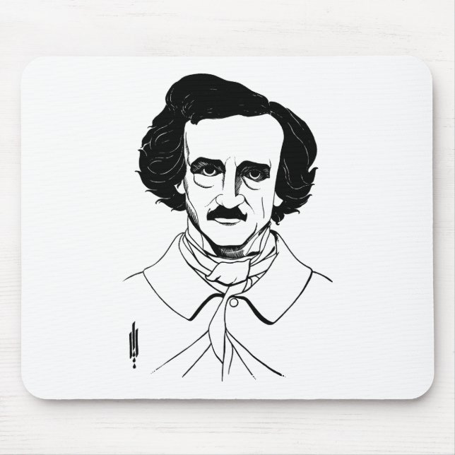 Mousepad Retrato de Edgar Allan Poe (Frente)