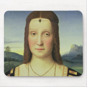 Mousepad Retrato de Elizabeth Gonzaga, c.1504 (óleo na