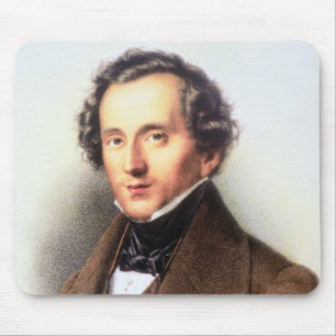 Mousepad Retrato de Felix Mendelssohn (1809-47) (litho)