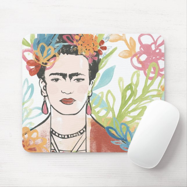 Mousepad Retrato de Frida Kahlo (Com mouse)