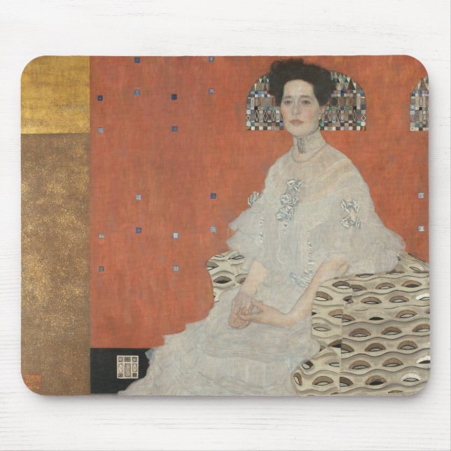 Mousepad Retrato de Fritza Riedler por Gustav Klimt (Frente)