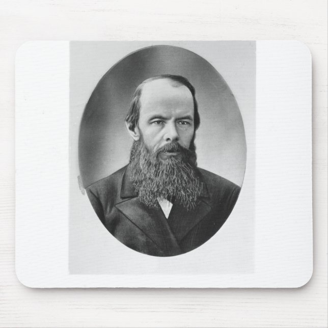 Mousepad Retrato de Fyodor Mikhailovich Dostoyevsky (Frente)