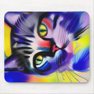 Mousepad Retrato de gato