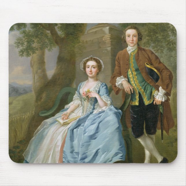 Mousepad Retrato de George e de Margaret Rogers, c.1748-50 (Frente)
