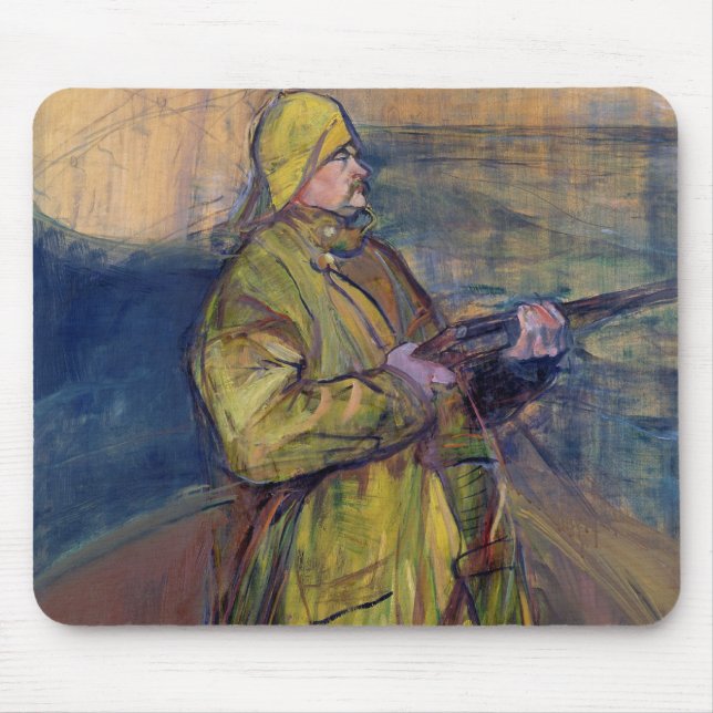 Mousepad Retrato de Henri de Toulouse-Lautrec | do Monsieur (Frente)