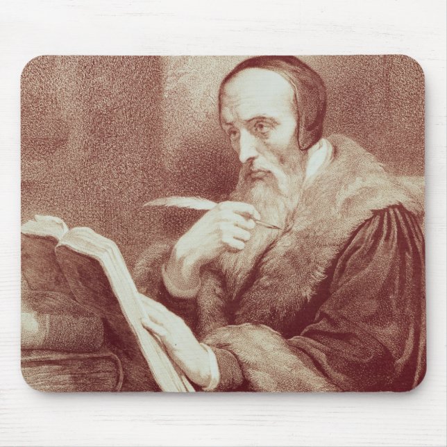Mousepad Retrato de João Calvino (1509-1564) (gravura) (Frente)