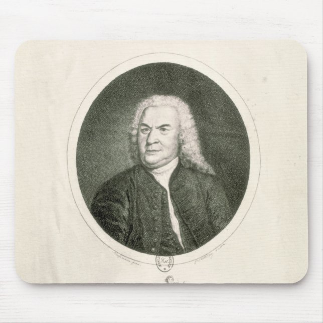 Mousepad Retrato de Johann Sebastian Bach (Frente)