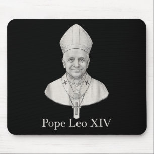 Mousepad Retrato de Leo Xiv, Papa deus abençoe