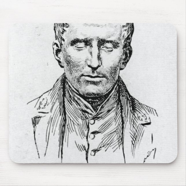Mousepad Retrato de Louis Braille (Frente)
