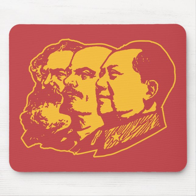 Mousepad Retrato de Marx Lenin Mao (Frente)