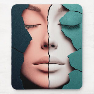 Mousepad Retrato de Menina em Harmonia Dupla