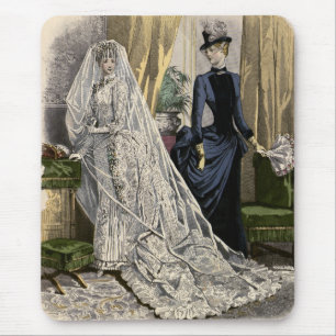 Mousepad Retrato de Noiva de Casamento Antigo, Noiva Vitori