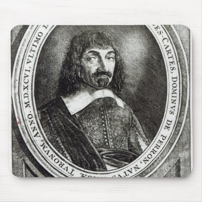 Mousepad Retrato de Rene Descartes, 1644 (Frente)
