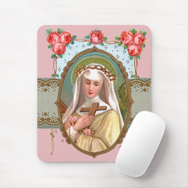 Mousepad Retrato de Rua com Rosas (M 024a) (Com mouse)