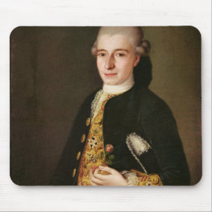 Mousepad Retrato de um cavalheiro com uma casa de botão do