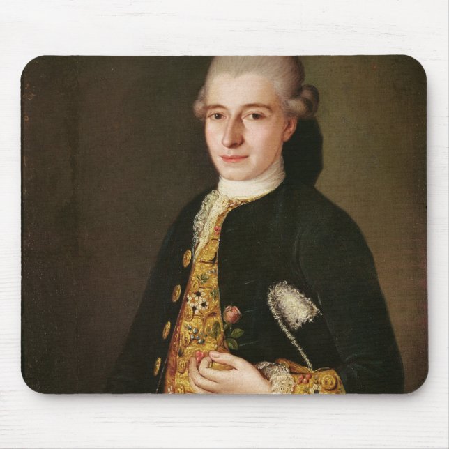 Mousepad Retrato de um cavalheiro com uma casa de botão do (Frente)