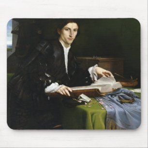 Mousepad Retrato de um cavalheiro em seu estudo, 1528-30