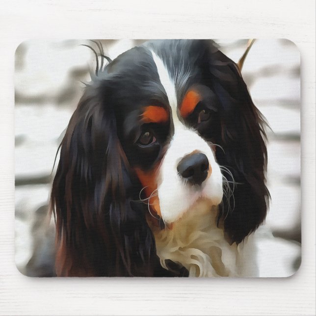Mousepad Retrato De Um Rei Charles Cavalier Spaniel (Frente)