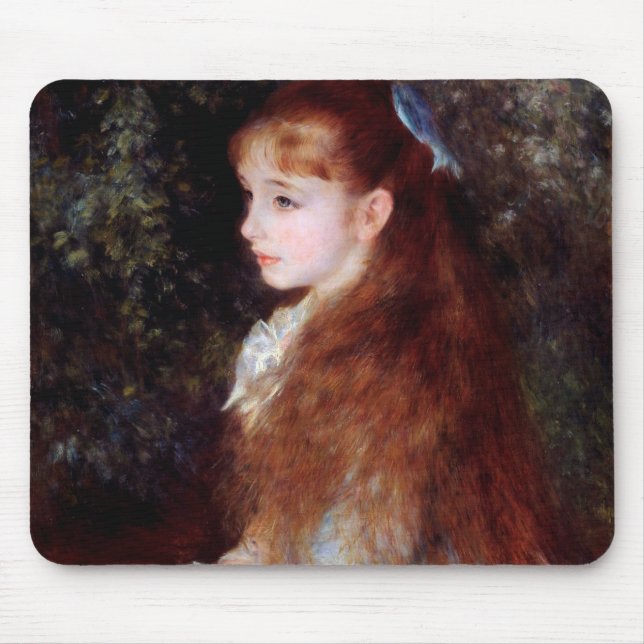 Mousepad Retrato de uma garota com fita azul, Renoir (Frente)