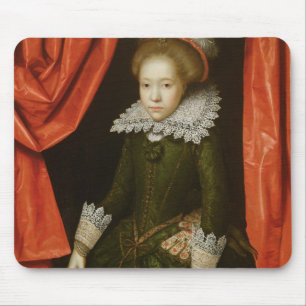 Mousepad Retrato de uma menina da família de de Ligne