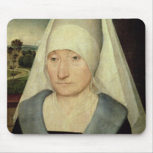 Mousepad Retrato de uma mulher adulta (óleo no painel)