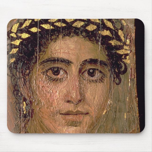 Mousepad Retrato de uma mulher, de Fayum, Romano-Egípcio, (Frente)