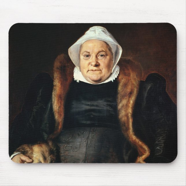 Mousepad Retrato de uma mulher idosa (Frente)