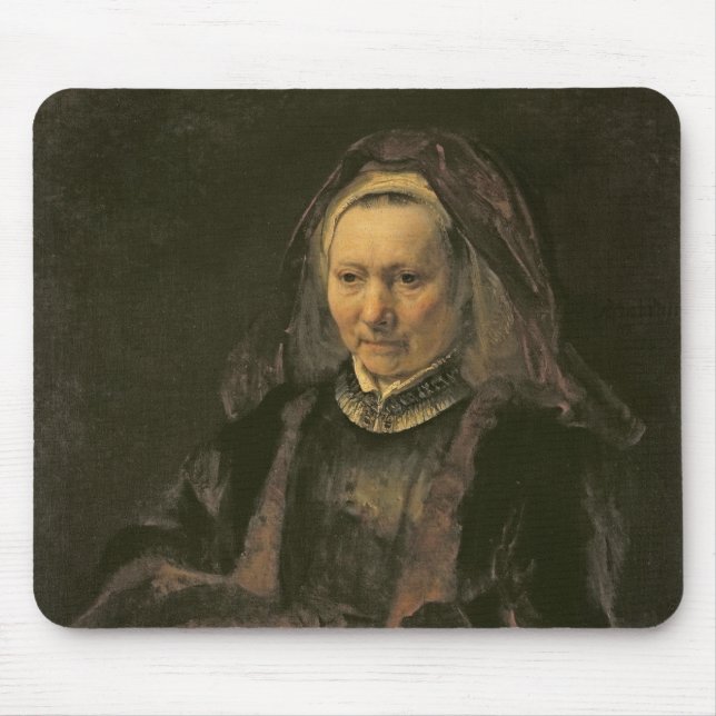 Mousepad Retrato de uma mulher idosa, C. 1650 (Frente)