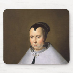Mousepad Retrato de uma mulher (óleo no painel