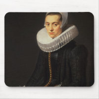 Retrato de uma senhora em um vestido preto