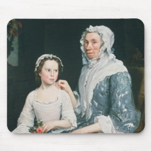 Mousepad Retrato de uma senhora idosa e de uma rapariga