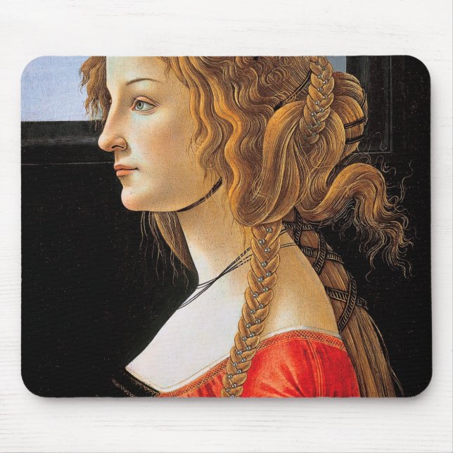 Mousepad Retrato de uma Senhora, Sandro Botticelli (Frente)