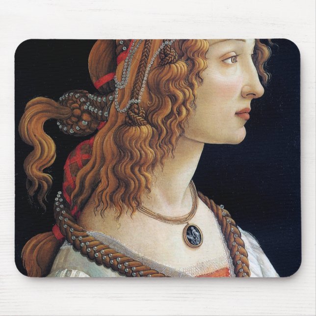 Mousepad Retrato de uma Senhora, Sandro Botticelli (Frente)