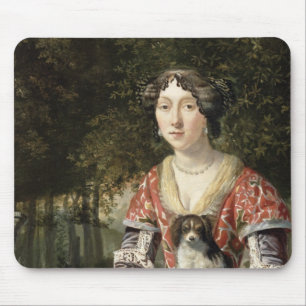 Mousepad Retrato de uma senhora Vestir-se um vestido