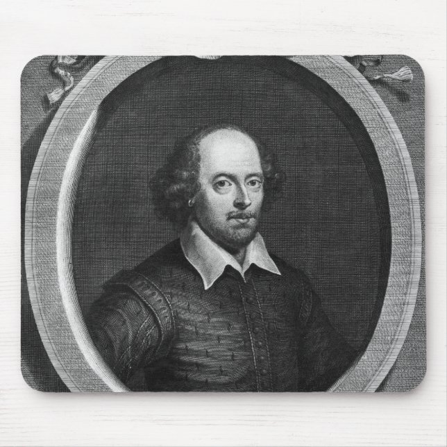 Mousepad Retrato de William Shakespeare 1719 (Frente)