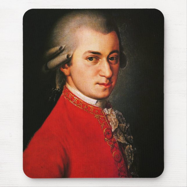 Mousepad Retrato de Wolfgang Amadeus Mozart (Frente)
