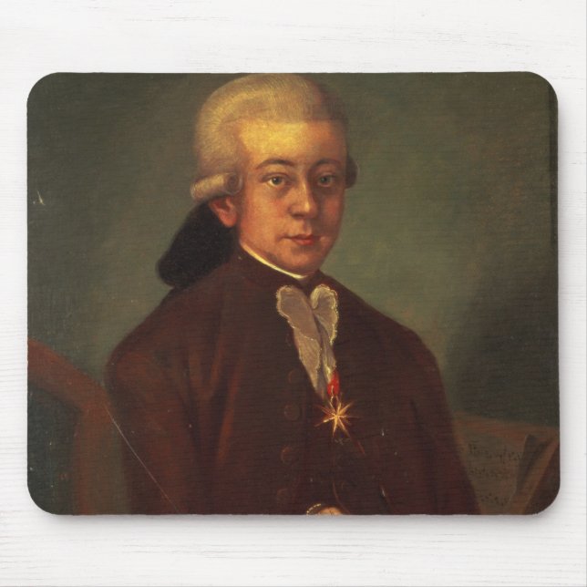 Mousepad Retrato de Wolfgang Amadeus Mozart 2 (Frente)