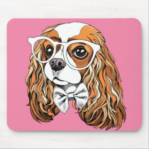 Mousepad Retrato descuidado do Spaniel de rei Charles