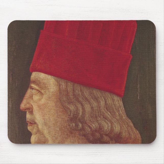 Mousepad Retrato do d'Este de Borso, príncipe de Ferrara (Frente)