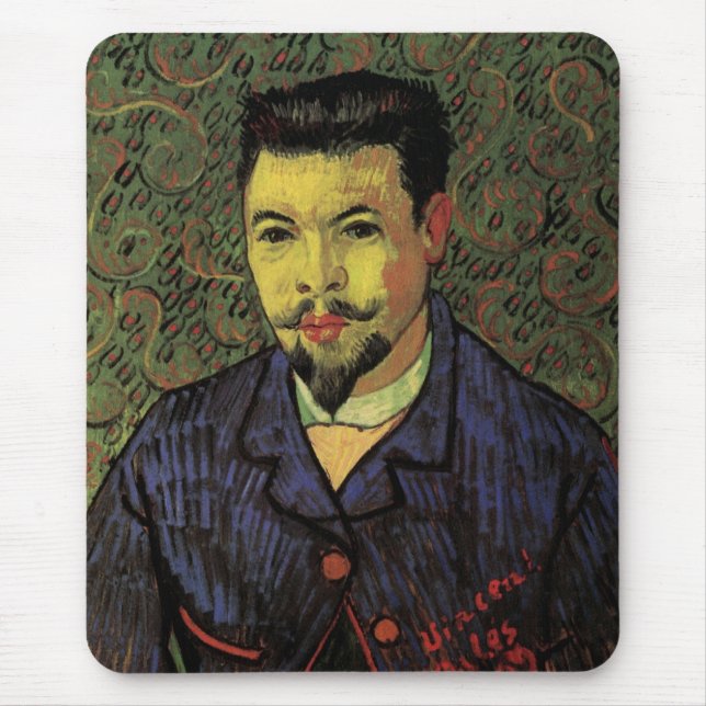 Mousepad Retrato do Doutor Felix Rey por Vincent van Gogh (Frente)