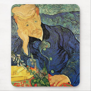 Mousepad Retrato do Doutor Gachet por Vincent van Gogh