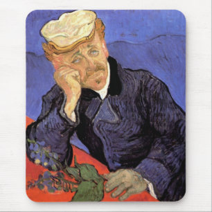 Mousepad Retrato do Dr. Gachet por Vincent van Gogh