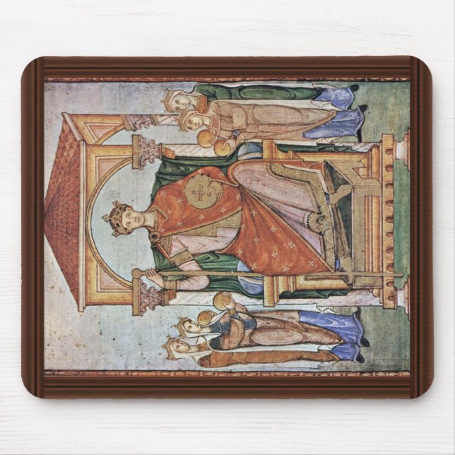 Mousepad Retrato do imperador Otto Ii, com os símbolos de (Frente)
