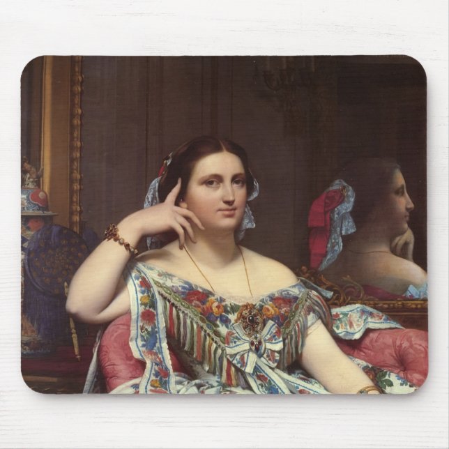 Mousepad Retrato do ingres- de Jean da senhora Moitessier (Frente)