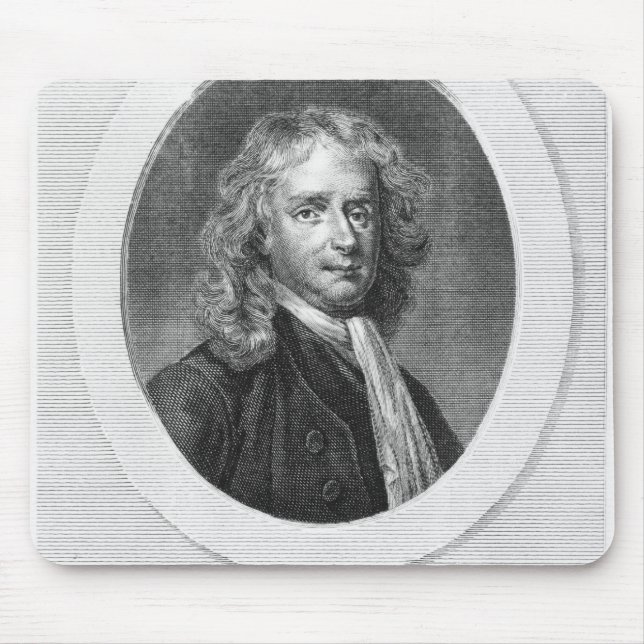 Mousepad Retrato do senhor Isaac Newton (Frente)