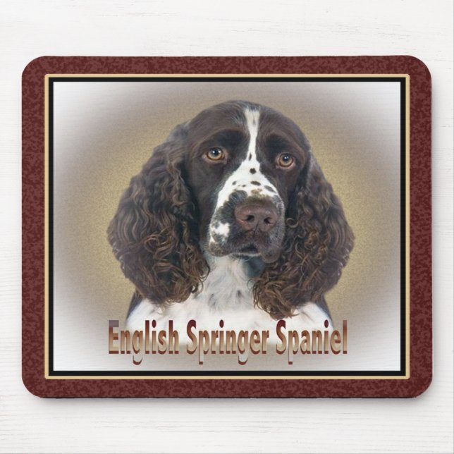 Mousepad Retrato do Spaniel de Springer inglês (Frente)