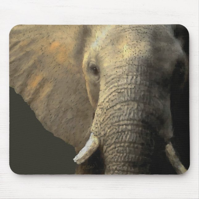 Mousepad Retrato Elefante (Frente)