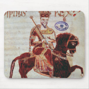 Mousepad Retrato equestre do rei de Pepin de Italia